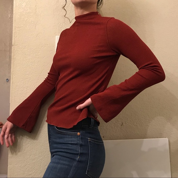 Zara Tops - Zara Long Bell-Sleeve Top